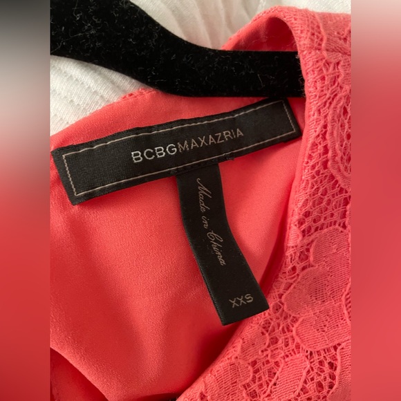 BCBG MAX AZRIA AMELIE DRAPED SLEEVELESS LACE DRESS - Picture 7 of 9